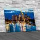 Frankfurt Am Main Skyline At Dusk Canvas Print Large Picture Wall Art