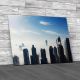 Dubai In Fog Canvas Print Large Picture Wall Art