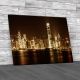 Hong Kong Skyline Night Time Canvas Print Large Picture Wall Art