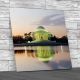 Thomas Jefferson Memorial Washington Dc Square Canvas Print Large Picture Wall Art